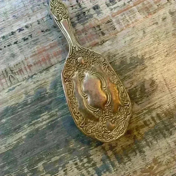 Vintage Ornate Silver Plated Brush - Picture 4 of 4